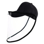 50 PCS Anti-Saliva Splash Anti-Spitting Anti-Fog Anti-Oil Protective Baseball Cap Mask Removable Face Shield, Baseball Cap Mask 50 Pack, 50 PCS Baseball Cap Mask/Red