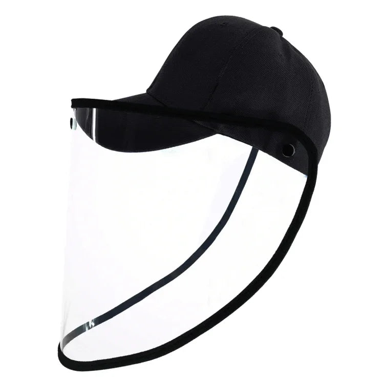 50 PCS Anti-Saliva Splash Anti-Spitting Anti-Fog Anti-Oil Protective Baseball Cap Mask Removable Face Shield, Baseball Cap Mask 50 Pack, 50 PCS Baseball Cap Mask/Red