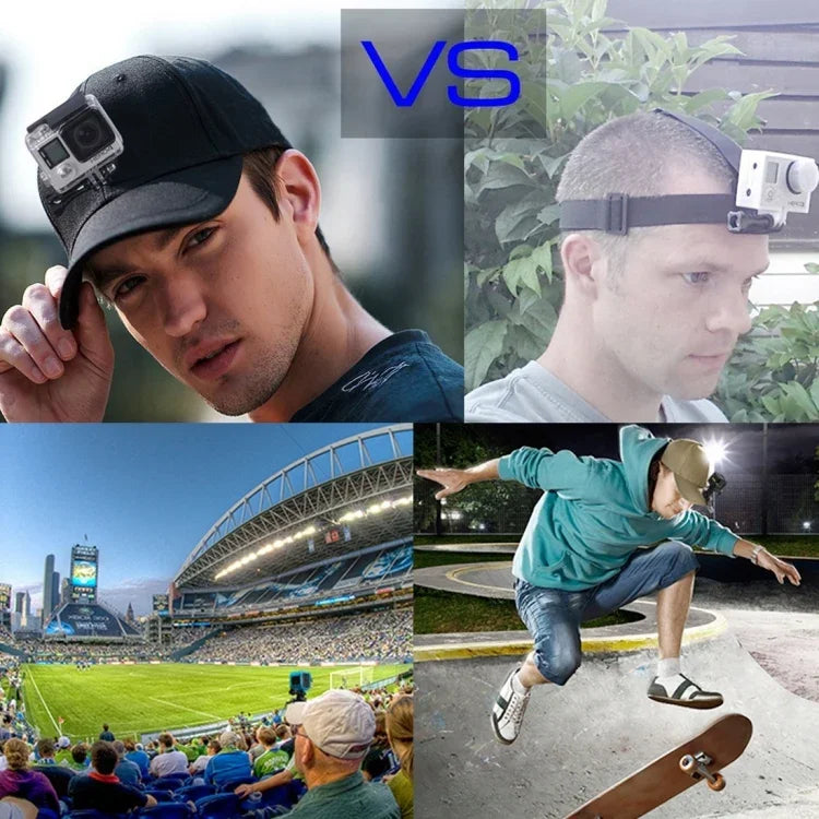 PULUZ Baseball Hat with J-Hook Buckle Mount & Screw for GoPro, DJI OSMO Action and Other Action Cameras, Baseball Hat Black Color, Baseball Hat Red Color, Baseball Hat Dark Blue Color