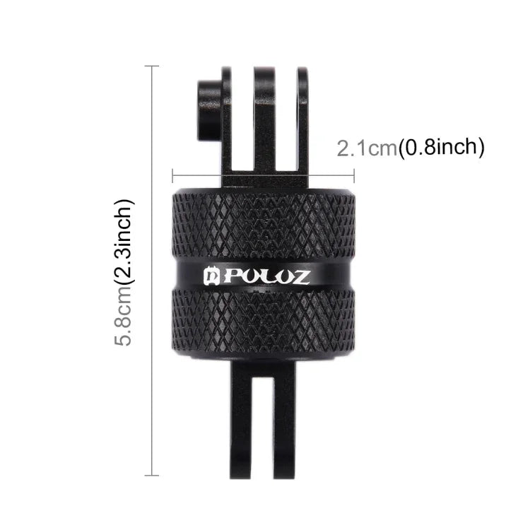 PULUZ 360 Degree Rotation CNC Swivel Pivot Extension Arm Tripod Mount for GoPro, Insta360, DJI and Other Action Cameras, Extension Adapter