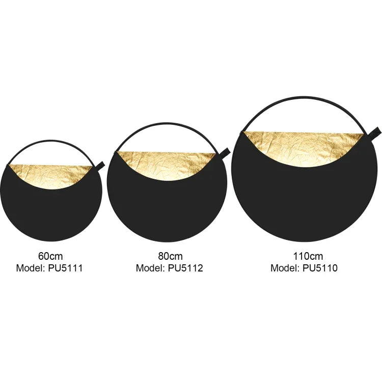 PULUZ 110cm 5 in 1 (Silver / Translucent / Gold / White / Black) Folding Photo Studio Reflector Board, 110cm Reflector