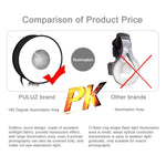 PULUZ 45cm Round Style Macro and Portrait Softbox SpeedLite Flash Light Foldable Diffuser, 45cm Round
