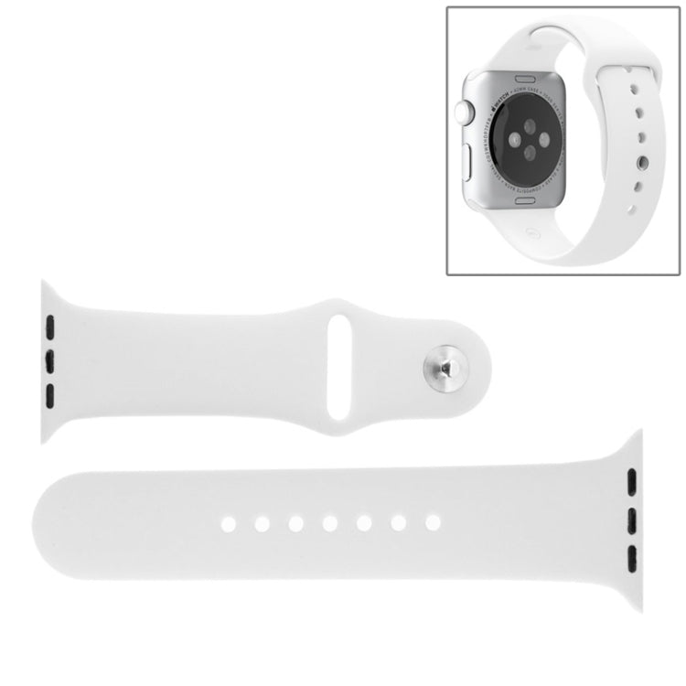 For Apple Watch Sport 42mm High-performance Rubber Sport Watch Band with Pin-and-tuck Closure