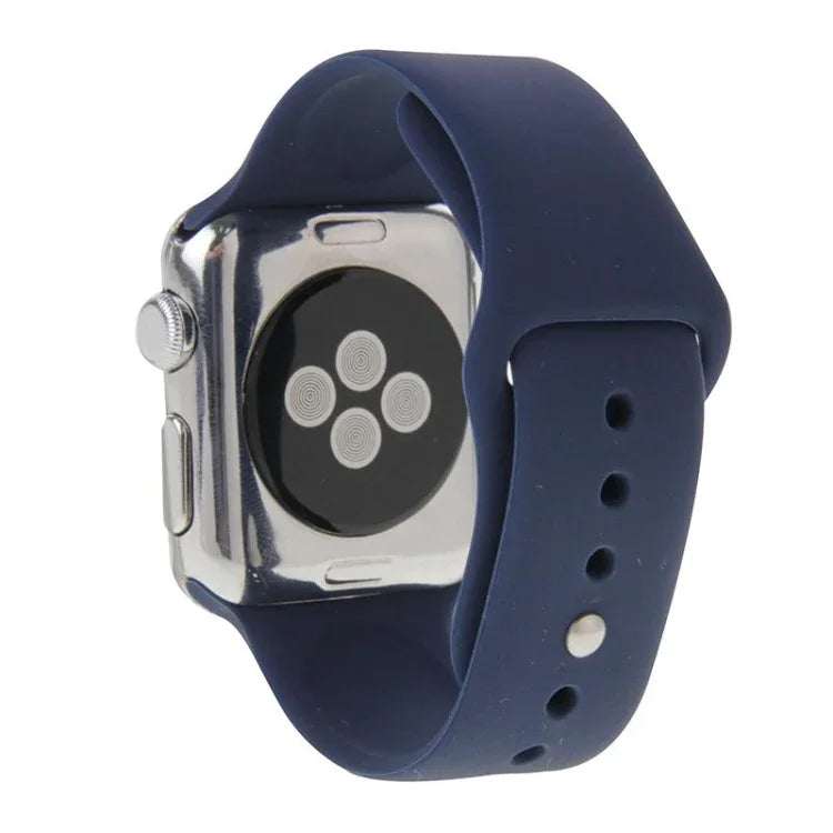 For Apple Watch Sport 42mm High-performance Longer Rubber Sport Watch Band with Pin-and-tuck Closure