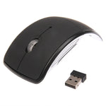 Wireless 2.4GHz 800-1200-1600dpi Snap-in Transceiver Folding Wireless Optical Mouse / Mice, 2.4GHZ (Black), 2.4GHZ (Red)