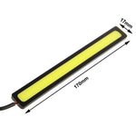 2 x 6W DIY White LED Daytime Running Light / DRL Lamp, Length: 17cm, Length: 17cm(Black)