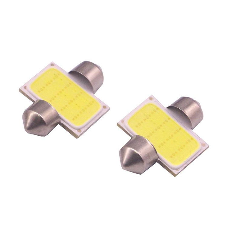 2 PCS 31mm 1.5W 80LM White Light 1 COB LED License Plate Reading Lights Car Light Bulb, 31mm