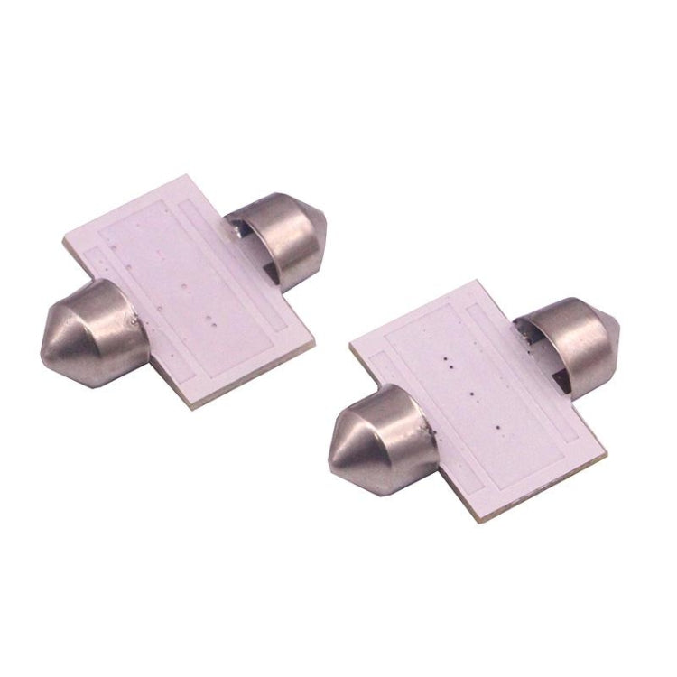 2 PCS 31mm 1.5W 80LM White Light 1 COB LED License Plate Reading Lights Car Light Bulb, 31mm