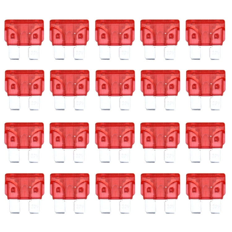 100 PCS Auto Mini Blade Fuse (30A) , DC 12V, 25A Transparent, 10A Red, 15A Blue, 20A, 30A