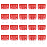 100 PCS Auto Mini Blade Fuse (30A) , DC 12V, 25A Transparent, 10A Red, 15A Blue, 20A, 30A