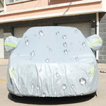 PEVA Anti-Dust Waterproof Sunproof Sedan Car Cover with Warning Strips, Fits Cars up to 4.5m(176 inch) in Length, 176inch (M)