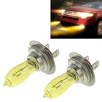 2 X H7 HOD Halogen Bulbs 12V 100W 2400 LM 3500K Yellow Light Headlights, H7