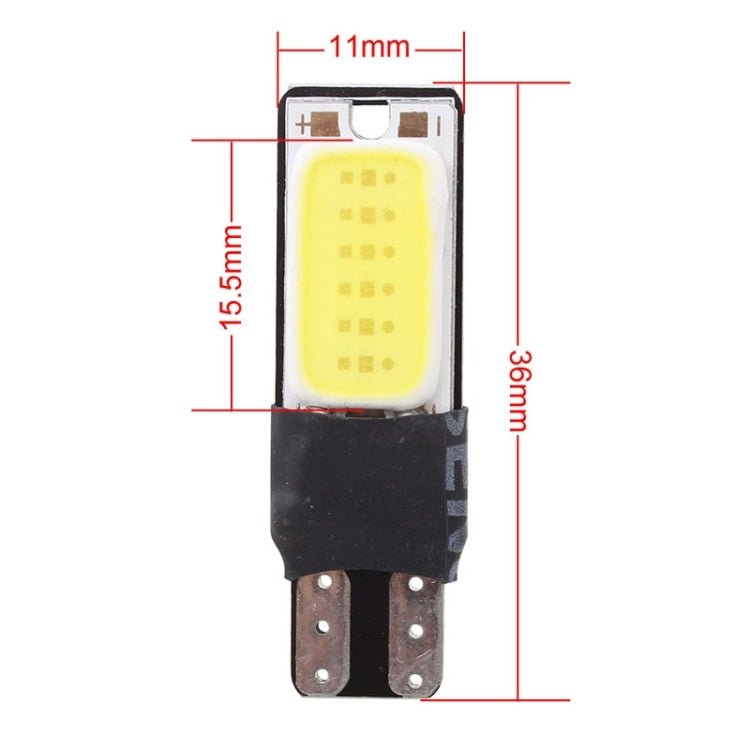 2 PCS T10 6W 180LM Double-Faced 2 COB LED Decode Canbus Error-Free Car Clearnce Reading Lamp, DC 12V, 2 COB LEDs