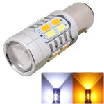 2PCS 1157/BAY15D 10W 700LM  Yellow + White Light 20-LED SMD 5630 Car Brake Light Lamp Bulb, Constant Current, DC 12-24V, 1157