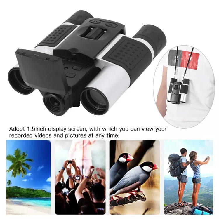 DB618B 10X25 Zoom 10mm Objective Lens HD 1280x960P 1.5 inch LCD Screen Binocular Telescope Digital Camera, DB618B 10X25