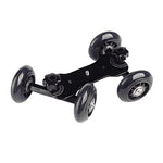 DEBO First Generation Camera Truck / Floor Table Video Slider Track Dolly Car for DSLR Camera / Camcorders, Black