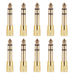 6.35mm Male to 3.5mm Female Audio Jack Adapters (10 Pcs in One Package, the Price is for 10 Pcs), 6.35mm Male to 3.5mm Female