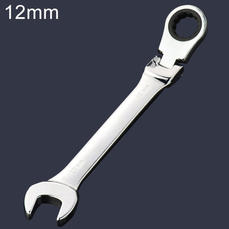 12mm Dual-use Opening Plum Ratcheting Angled Wrench , Length: 16.5cm, 12mm