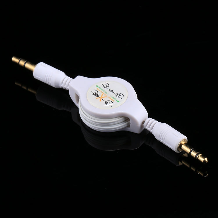 Aux Audio Cable 3.5mm Male to Male Retractable Cord, Compatible with Phones, Tablets, Headphones, MP3 Player, Car/Home Stereo & More, Length: 11cm  to 80cm