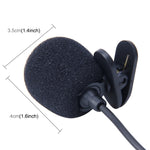 Car Audio Microphone 3.5mm Jack Plug Mic Stereo Mini Wired External Clip Microphone Player for Auto DVD Radio, Cable Length: 2.1m, Clip