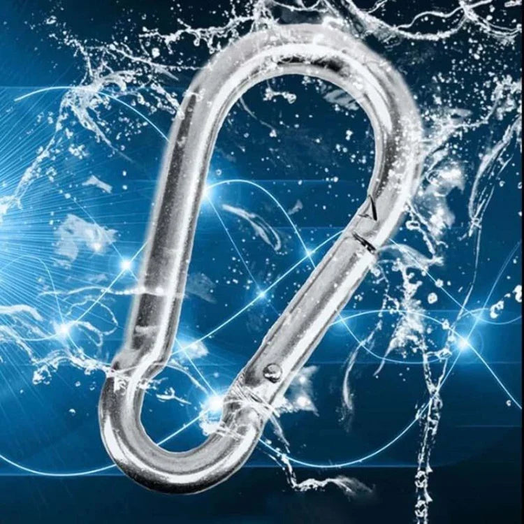 M7 Stainless Steel Carabiner Spring Hook Multi-tool Mountaineering Buckle Lock Camping Hook Rope, Inner Diameter: 6.84mm, M7