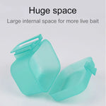 Plastic Live Earthworm Fishing Tackle Box Bug Shrimp Bait Box, Bug Shrimp Bait Box