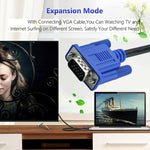 5m High Quality VGA 15Pin Male to VGA 15Pin Male Cable for LCD Monitor / Projector, 5m