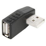 USB 2.0 AM to AF Adapter with 90 Degree Angle, Support OTG Function, 90 Degree Lelf Angled, 90 Degree Right Angled