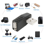 USB 2.0 AM to AF Adapter with 90 Degree Angle, Support OTG Function, 90 Degree Lelf Angled, 90 Degree Right Angled