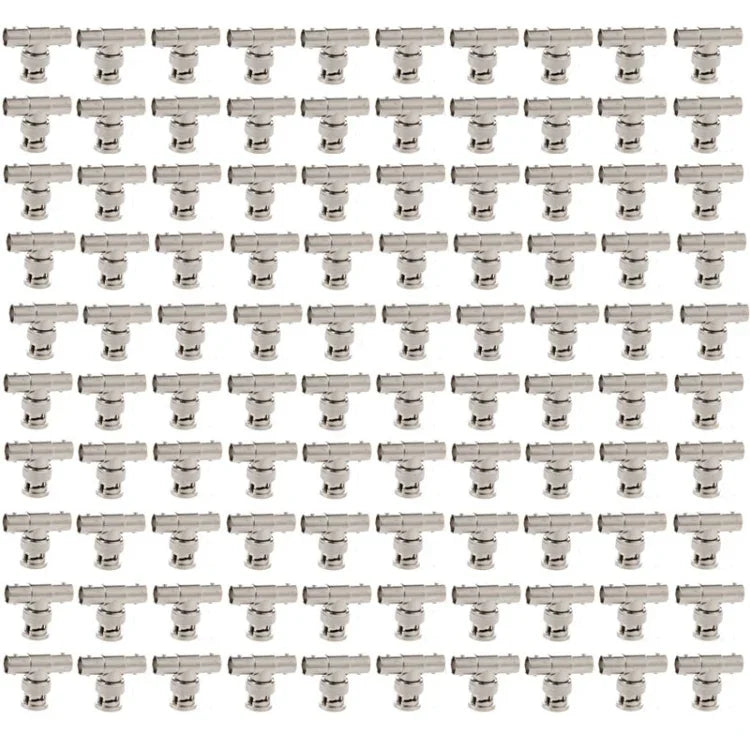 100 PCS UG274U BNC T Type One Male to Dual BNC Female Connector Adapter, UG274U