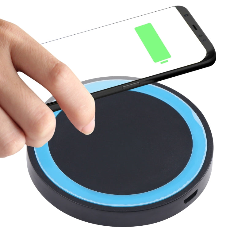 Universal QI Standard Round Wireless Charging Pad (White + Red), Black + Blue, Black + Red, White, Black + White, Black + Orange, White + Black, White + Red, Grey+Black