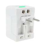 Universal US / EU / AU / UK Travel AC Power Adaptor Plug with USB Charger Socket, With USB Port