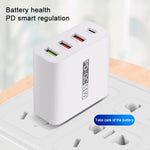 WLX-A6 4 Ports Quick Charging USB Travel Charger Power Adapter, US Plug, US Plug