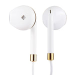 White Wire Body 3.5mm In-Ear Earphone with Line Control & Mic