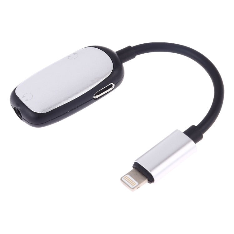 8 Pin to 8 Pin Charging Interface + 8 Pin Earphone Interface + 3.5mm Audio Interface Earphone Adapter, Black, Pink, Gold, Red, Silver