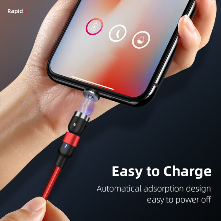 1m 2A Output USB to Micro USB Nylon Braided Rotate Magnetic Charging Cable, 1m Micro USB
