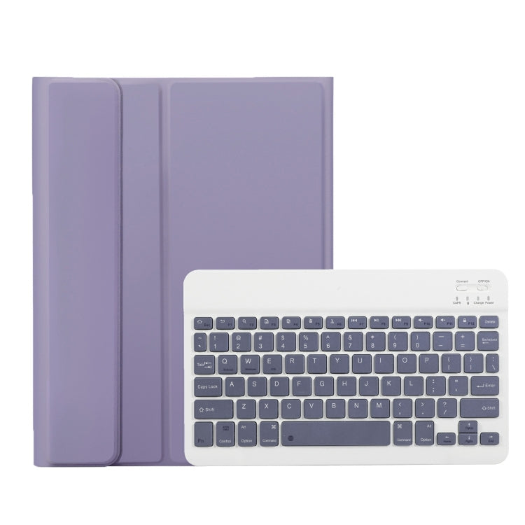 For iPad 11 2025 / 10th Gen 10.9 2022 A10B Lambskin Texture Ultra-thin Bluetooth Keyboard Leather Tablet Case with Pen Slot, A10B