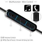 ZS0009 3.5mm to 2.5mm Audio Cable for Boshi QC25 QC35 OE2 LIVE2 AKG Y50 Y40