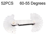 52 PCS Metric 60 Degrees +British 55 Degrees CR Stainless Steel Thread Gauge, 52 PCS Thread Gauge