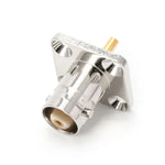 4 Flange BNC Female Jack Panel Chassis