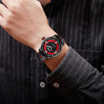 SKMEI 9211 Fashion Sports Stereo Dial Luminous Pointer Creative Watch Business Trend Men Quartz Watch