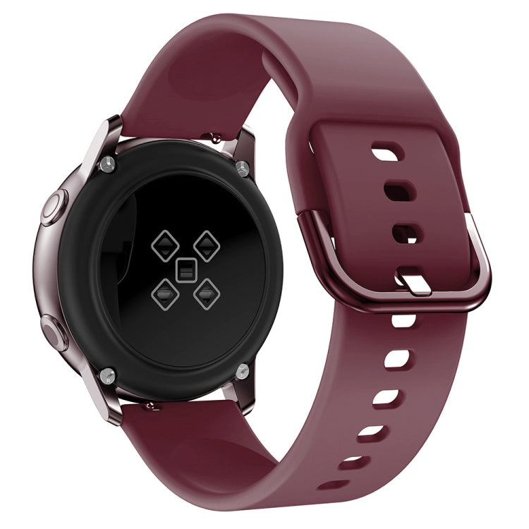 20mm For Huawei Watch GT2 42MM / Amazfit BipS 2 Youth Version Universal Color Buckle Silicone Strap
