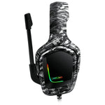 ONIKUMA K20 PS4 Surround Sound Bass PC Gamer Headphone with Microphone, RGB Light