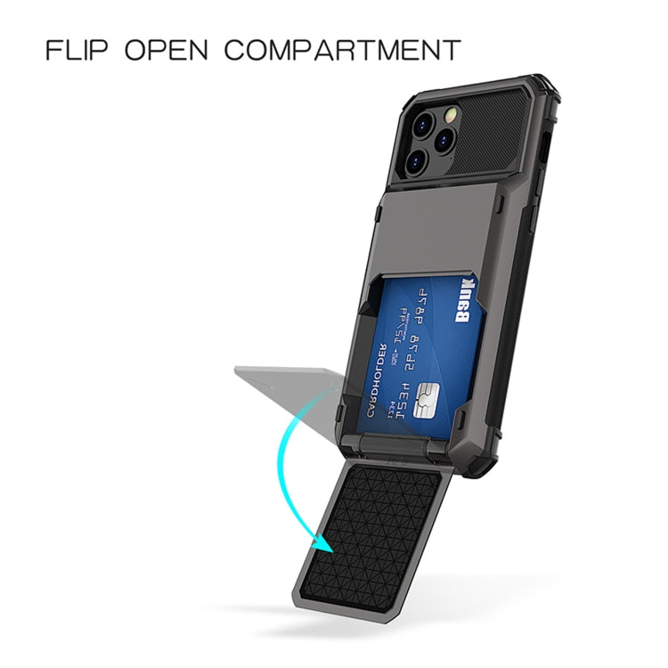 For iPhone 12 Scratch-Resistant Shockproof Heavy Duty Rugged Armor Protective Case with Card Slot, For iPhone 12 mini