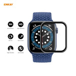 2 PCS ENKAY Hat-Prince 0.2mm 9H Surface Hardness 3D Explosion-proof Aluminum Alloy Edge Full Screen Tempered Glass Screen Film, For Apple Watch 6/5/4/SE 40mm