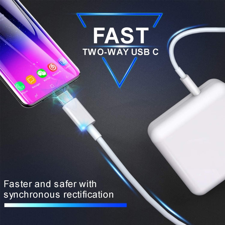 2 in 1 PD3.0 30W USB-C / Type-C Travel Charger with Detachable Foot + PD3.0 3A USB-C / Type-C to USB-C / Type-C Fast Charge Data Cable Set, Cable Length: 1m, EU Plug, 1m EU Plug