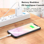 SDC-20W 2 in 1 PD 20W USB-C / Type-C Travel Charger + 3A PD3.0 USB-C / Type-C to 8 Pin Fast Charge Data Cable Set, Cable Length: 1m,, US Plug, EU Plug, UK Plug
