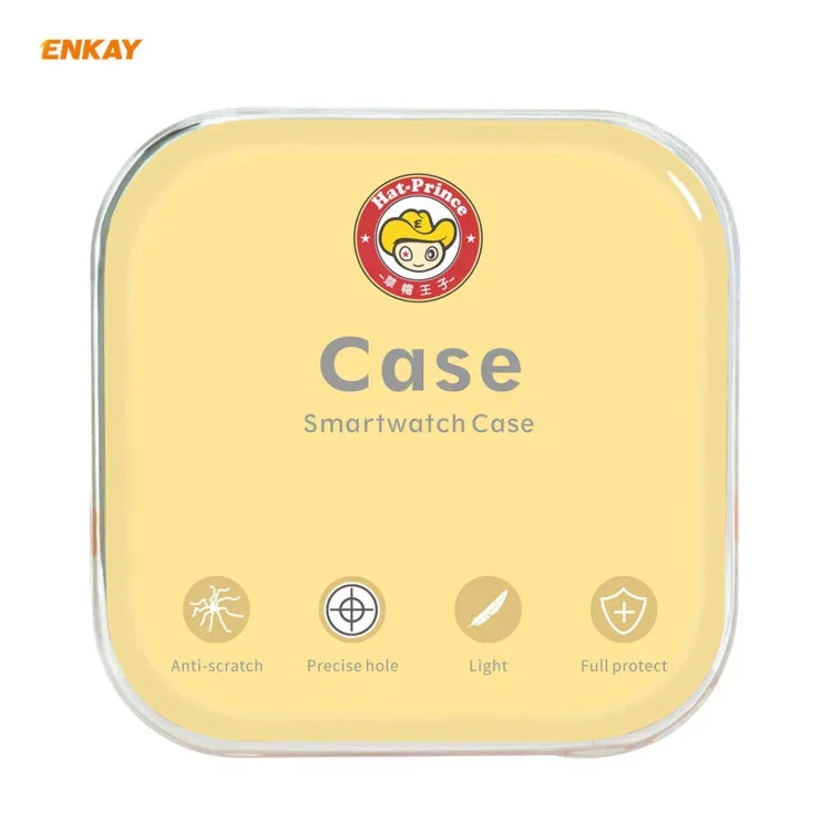 For Samsung Galaxy Watch 3 45mm 2 in 1 ENKAY Hat-Prince Electroplate Soft TPU Case + 0.2mm 9H 2.15D Curved Edge Tempered Glass Film