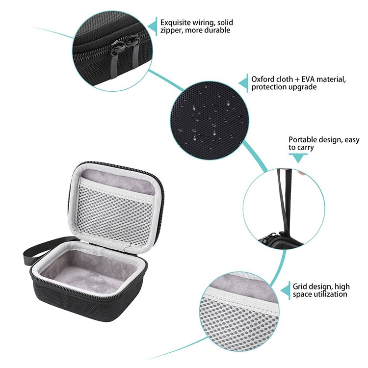 JD-275178 EVA Hard Case Travel Protective Carrying Storage Bag for JBL GO / JBL GO 2, Storage Bag Black + Red