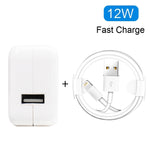 12W USB Charger + USB to 8 Pin Data Cable for iPad / iPhone / iPod Series, EU Plug